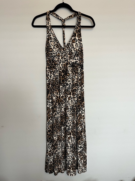 Moa Moa Leopard Print Maxi Dress - Size M - Boho Chic Summer Style - Picture 2 of 8